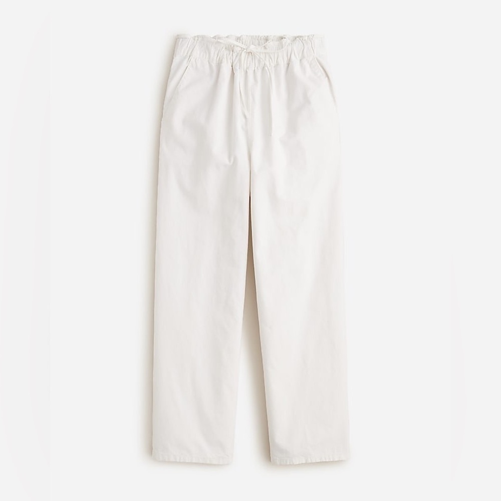 J. Crew White Straight-Leg Pants